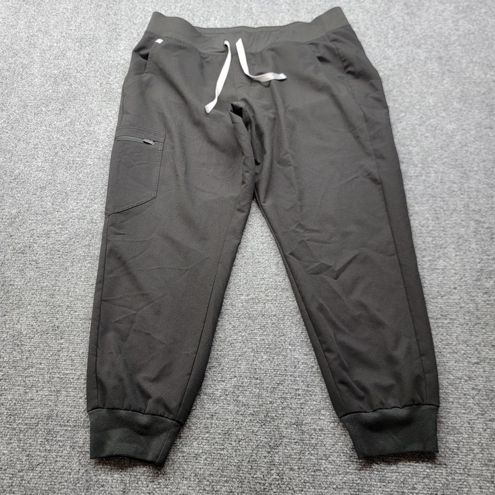 FIGS Technical Collection Zamora Jogger Scrub Pants Black XL Petite W18SW2005P